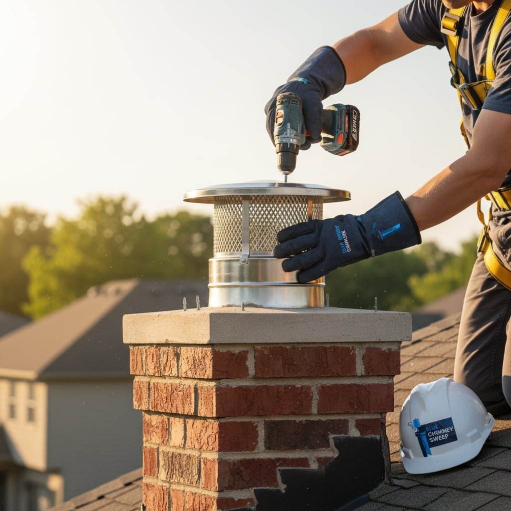 Houston Chimney Cap Installation